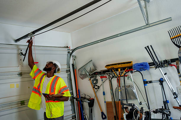 Professional Garage Door Panel Replacement technician working in Marion, PA